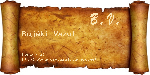 Bujáki Vazul névjegykártya